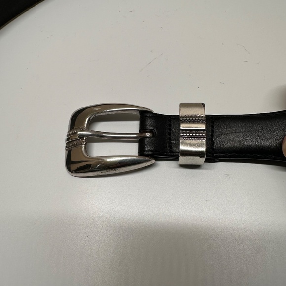 Brighton Onyx Black Leather Golf Belt Mens Size 46 Classic Preppy Vintage - Picture 9 of 16